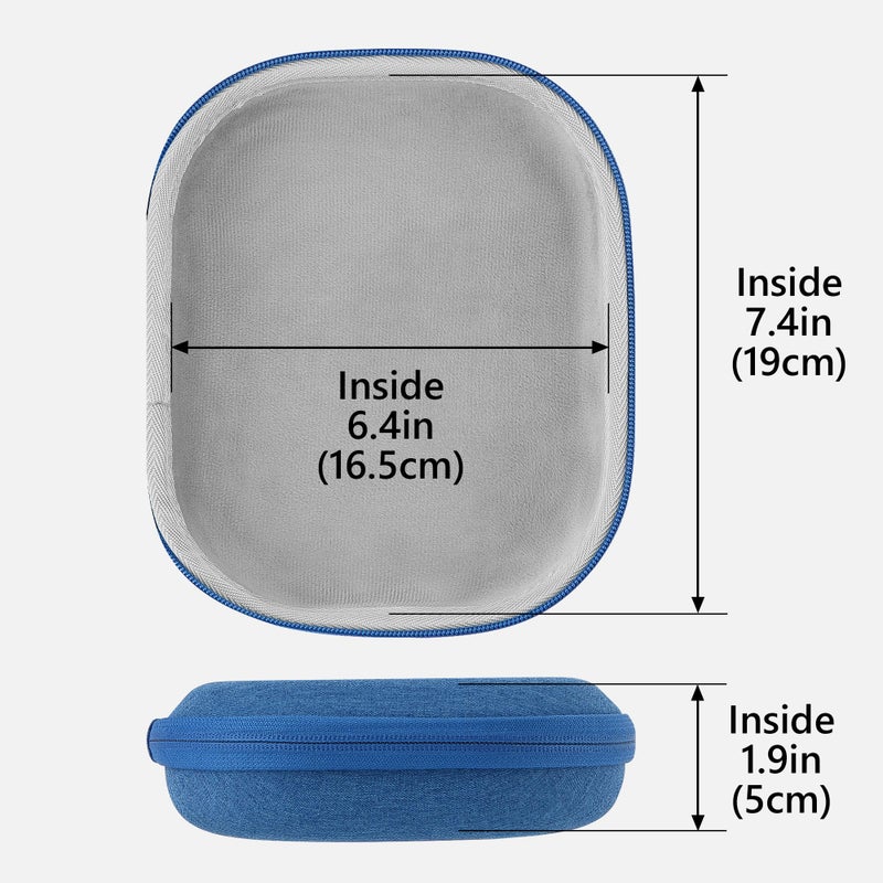 Geekria Shield Headphones Case Compatible with Sony WH-CH510, WH-CH520, MDR-ZX300, MDR-ZX310, MDR-XB200, Replacement Hard Shell Travel Carrying Bag with Cable Storage (Blue) - Image 5